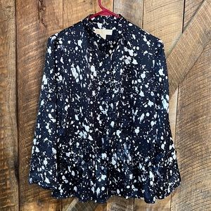 Michael Kors Peasant Peplum Blouse